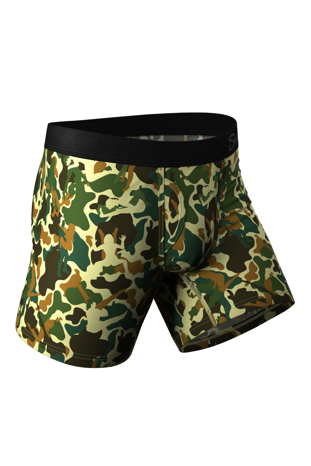 sexy positions camouflage boxers