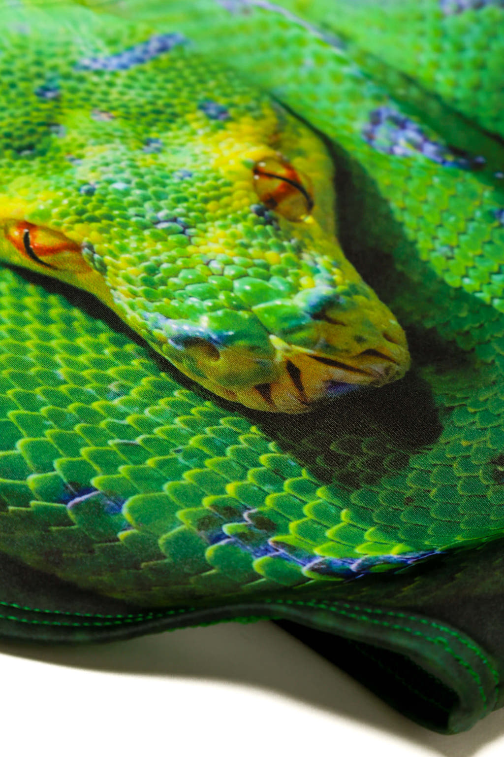 men's snake print swim brief boa close up