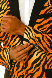 Tiger Print Stripe Tuxedo 