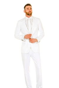 Men's White Suit by Shinesty