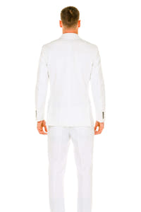 Men's White Derby Suit  back view