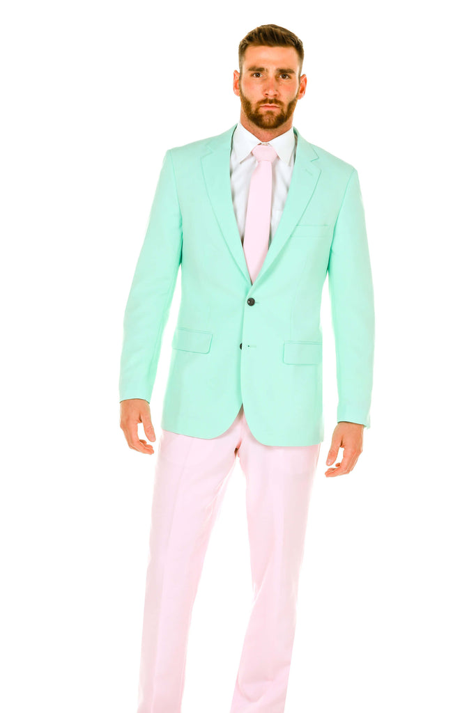 Pink Pinstripe Suit Mens - Inkmetaphor