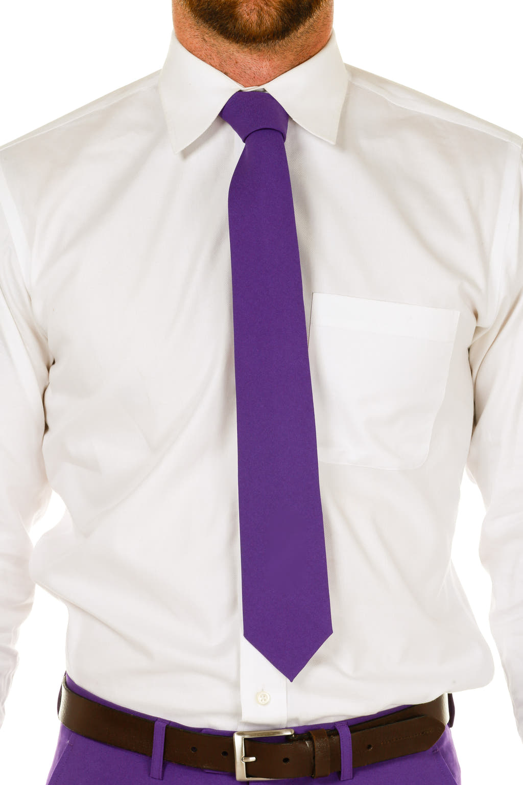 plain purple tie