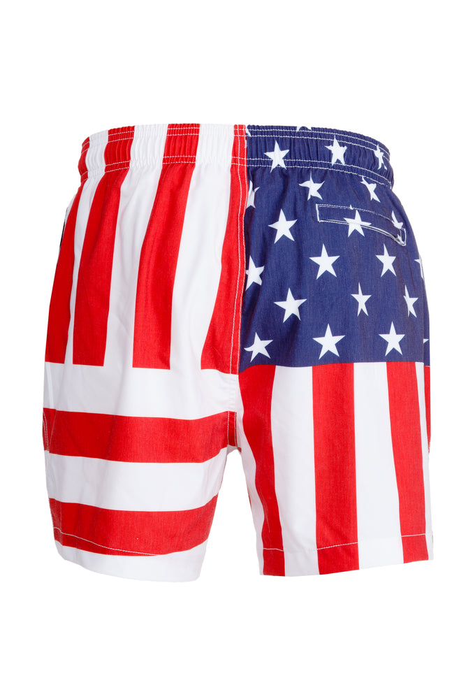 Men's American Flag Patch Swim Trunks | The Reagans