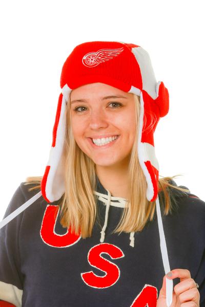 Hockey Sockey Detroit Red Wings Reversible Trapper Hat - Adult