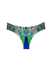 Peacock theme thong underwear for women