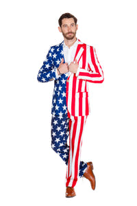 Mens patriotic suit pants