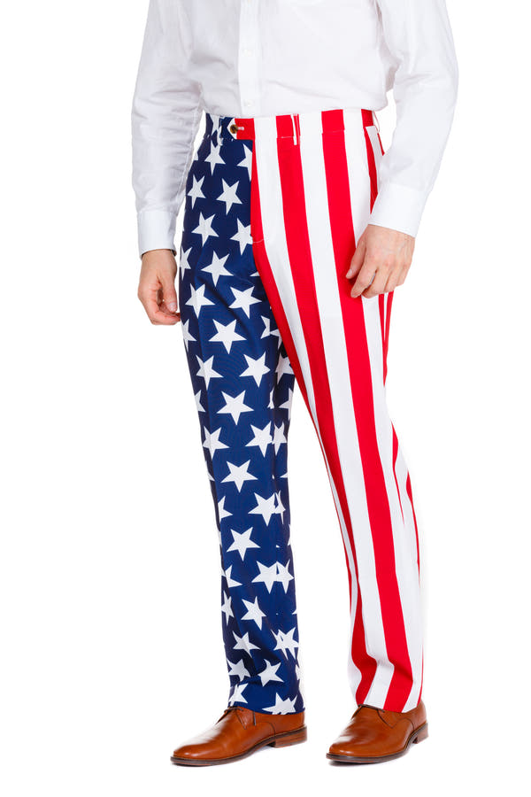 Guys American Flag Suit Pants