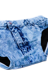 funny denim swimsuit for men