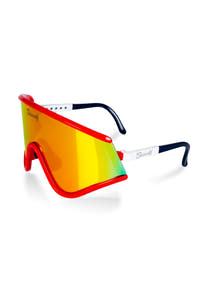 red retro polarized sunglasses