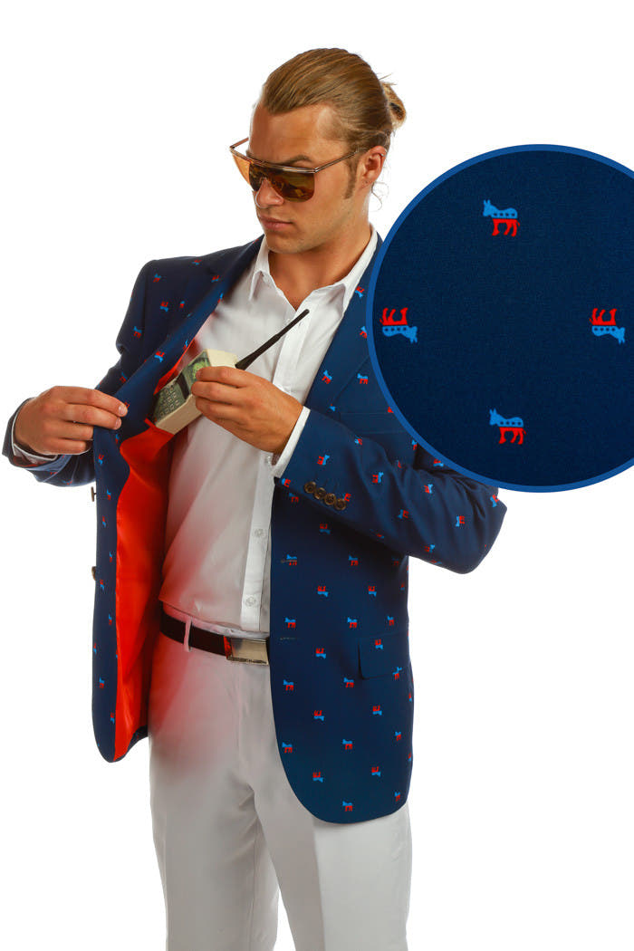 The Donkey-Print Democrat Blazer - Shinesty