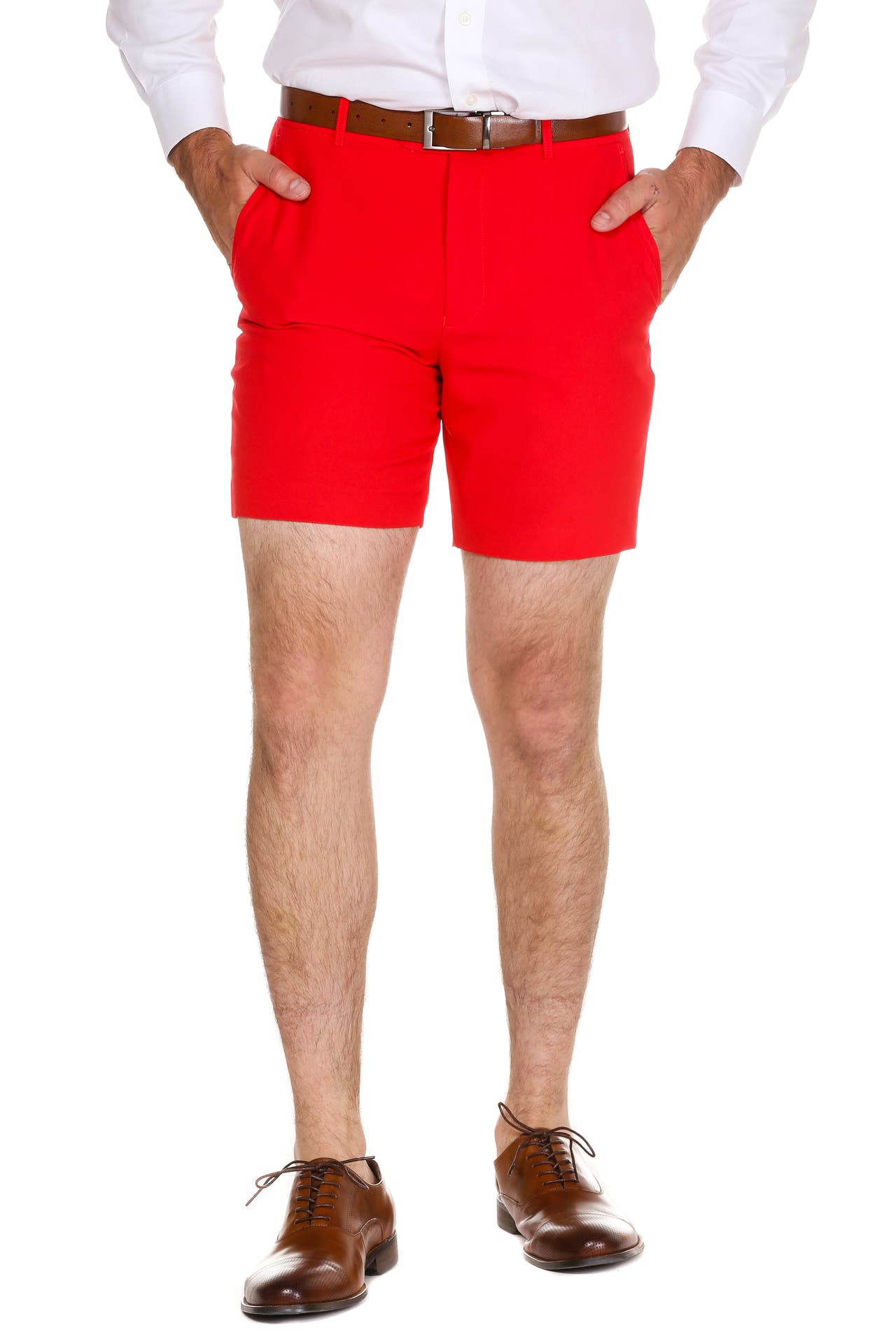 Men's Red Suit Shorts