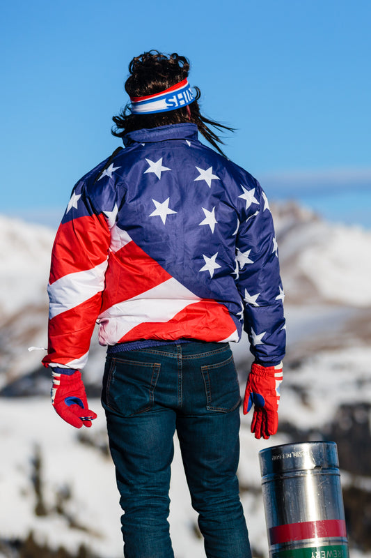 American Flag Ski Jacket | The JFK Men's Patriotic Winter Jacket