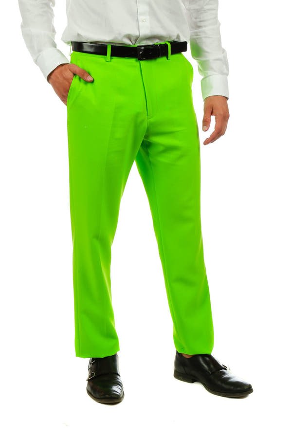 Lime Green Suit Pants - Shinesty