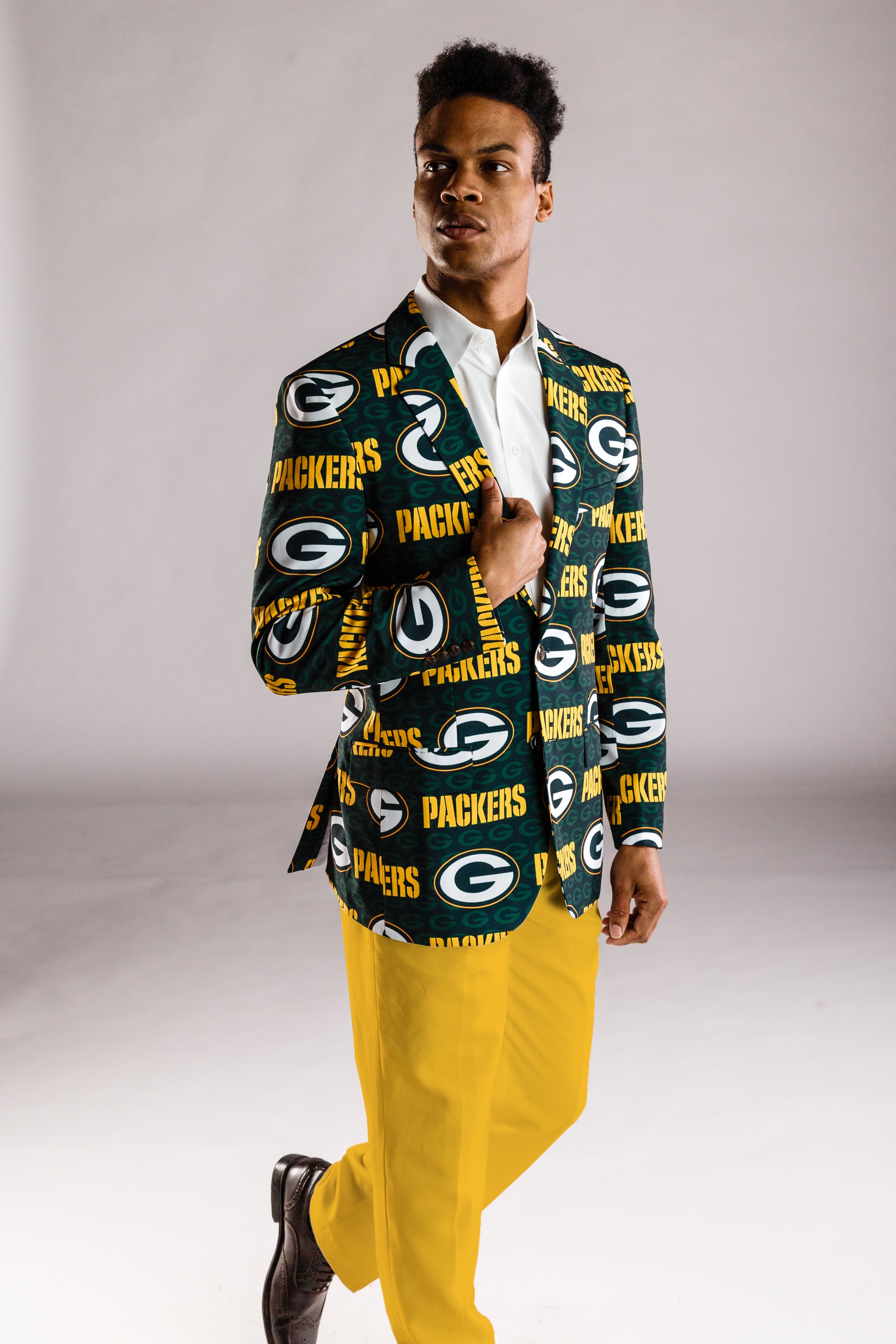 Green Bay Packers NFL Gameday Blazer | Size 40 | Gold | Shinesty