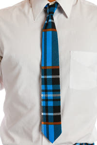 The Highlander Blue Tartan Tie - Shinesty