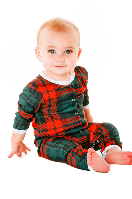 tartan baby onesie