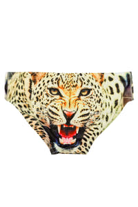 men's leopard cheetah swim brief