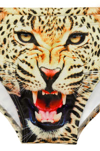 men's leopard cheetah print swim brief