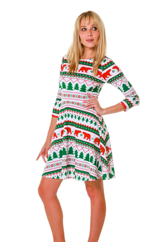 womens white holiday dress