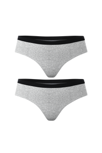 The Intramural Champ | Heather Grey Cheeky Underwear Couples Matching 2 Pack