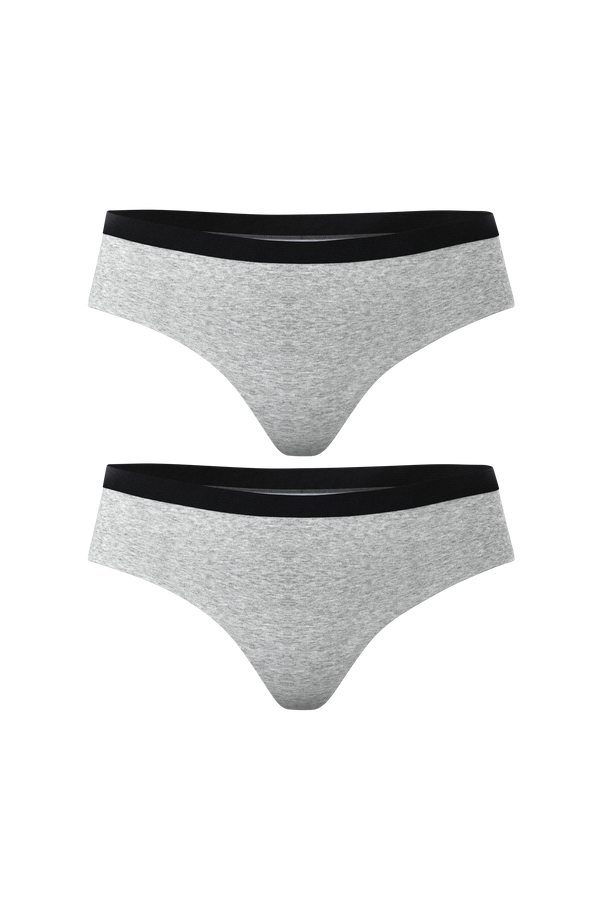 The Intramural Champ | Heather Grey Cheeky Underwear Couples Matching 2 Pack