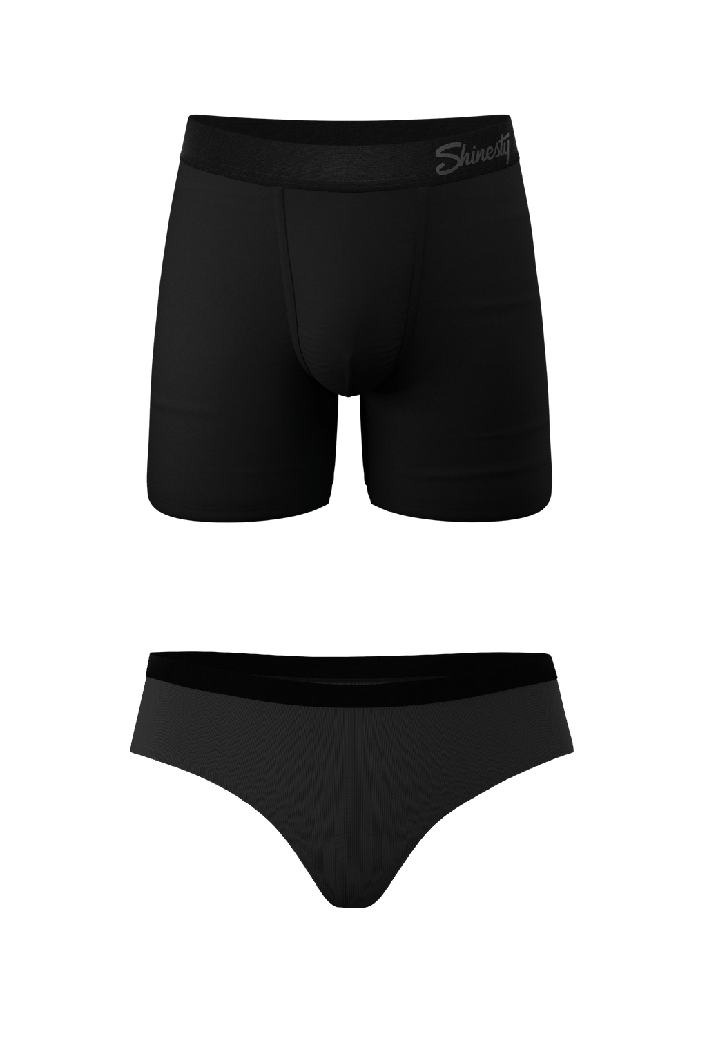 The Jack And Jane | Couples Matching Black Ball Hammock® Boxer and Cheeky Pack