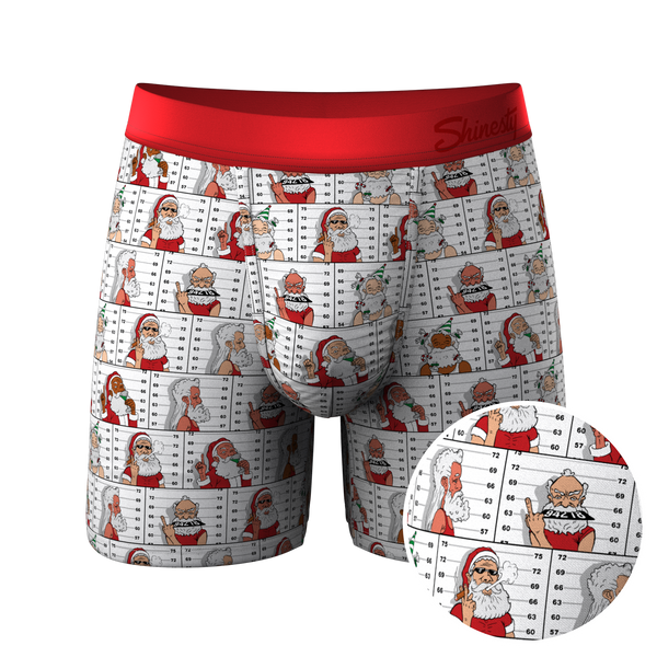 Jailbird Mugshot Santa Ball Hammock Pouch Underwear