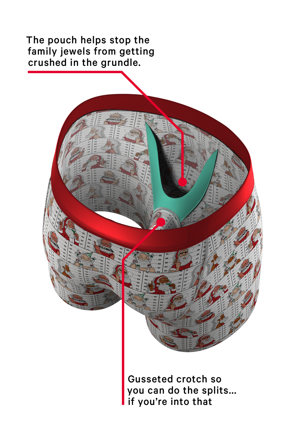 Ball Support Pouch Christmas Crime Boxers
