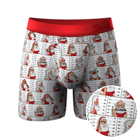 Jailbird Mugshot Santa Ball Hammock Pouch Underwear with Fly