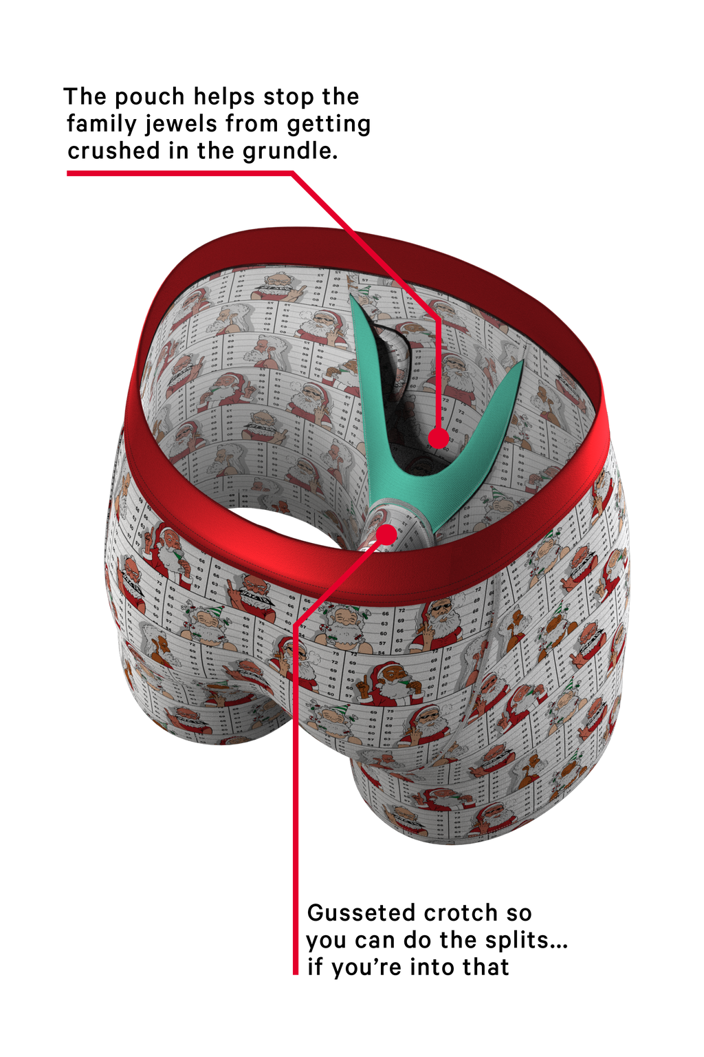 Ball Support Hammock Naughty Santa Boxers