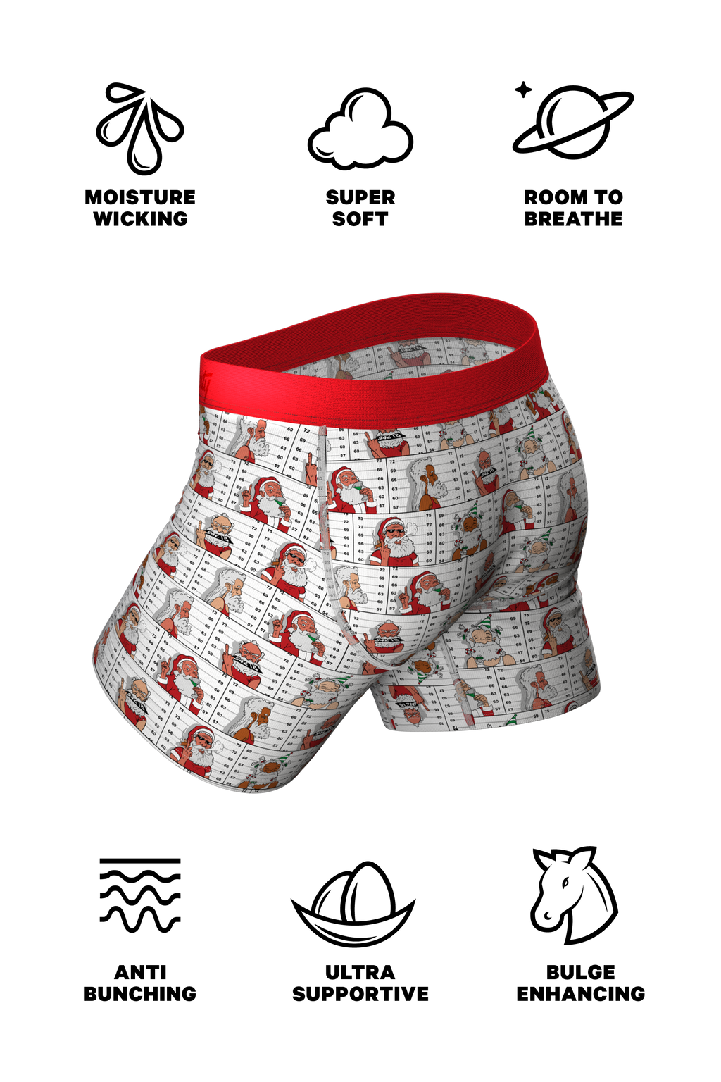 Comfortable Holiday St Nick Prison Underwear