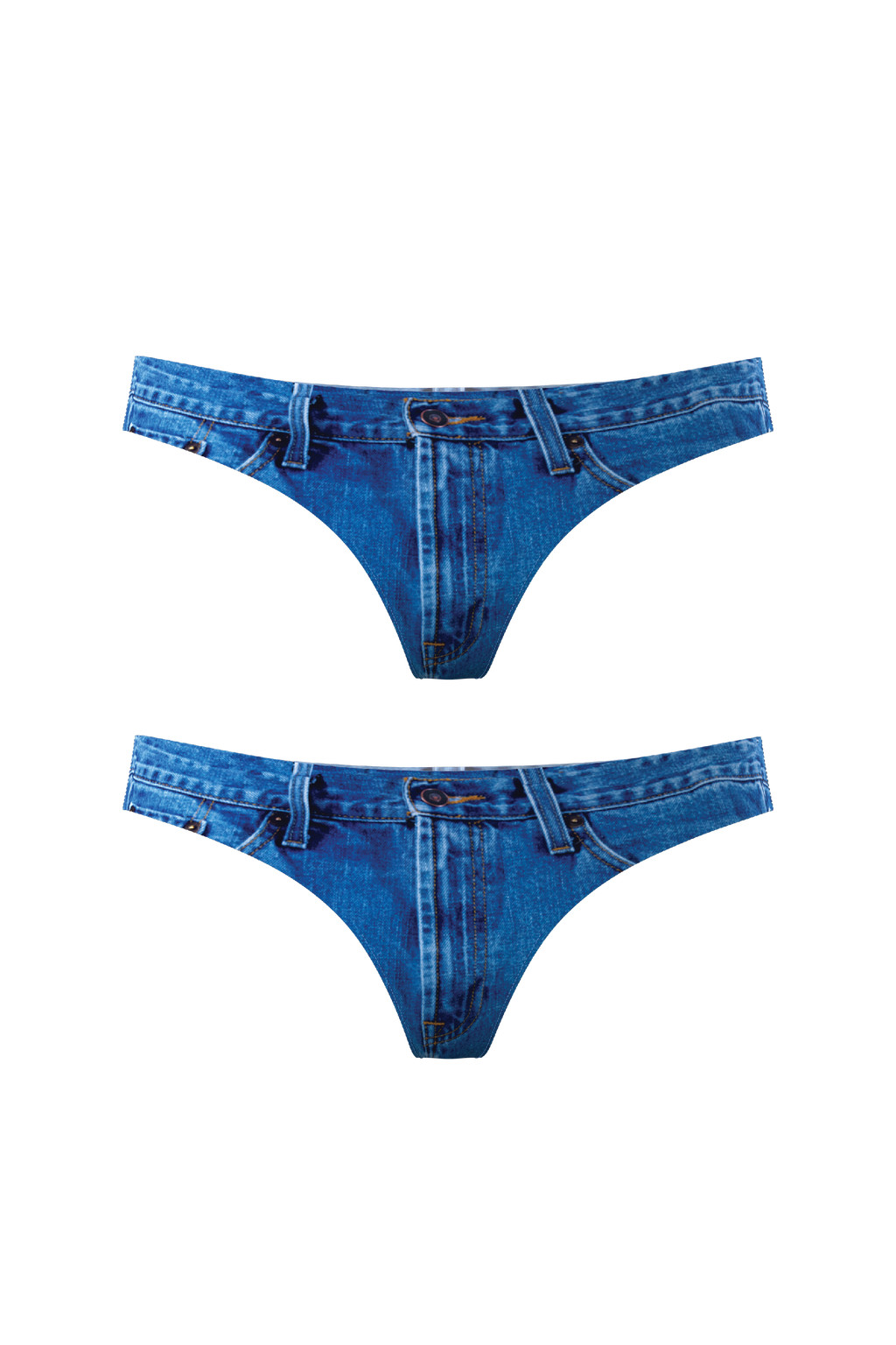 The Jeanstring | Denim Thong Couples Matching Underwear 2 Pack