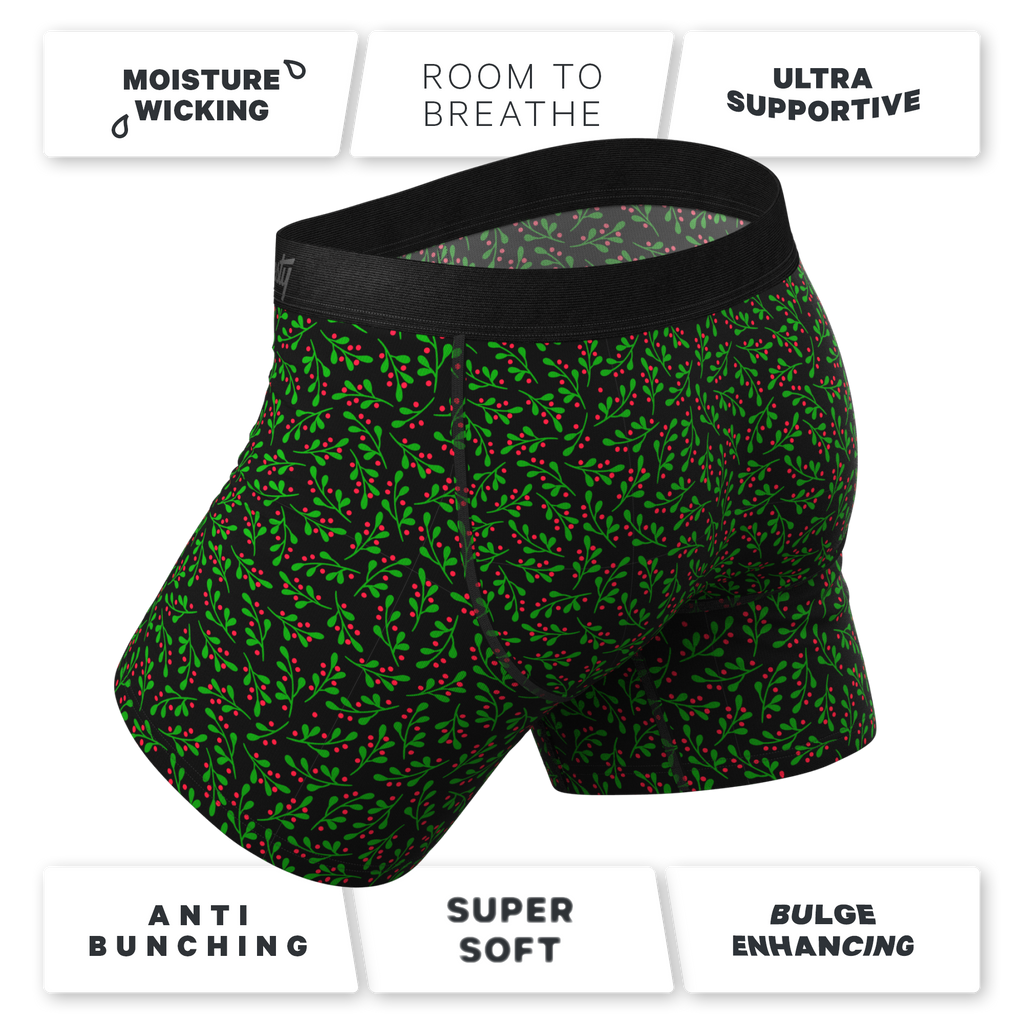 Green and black pouch underwear 
