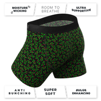 Green and black pouch underwear 