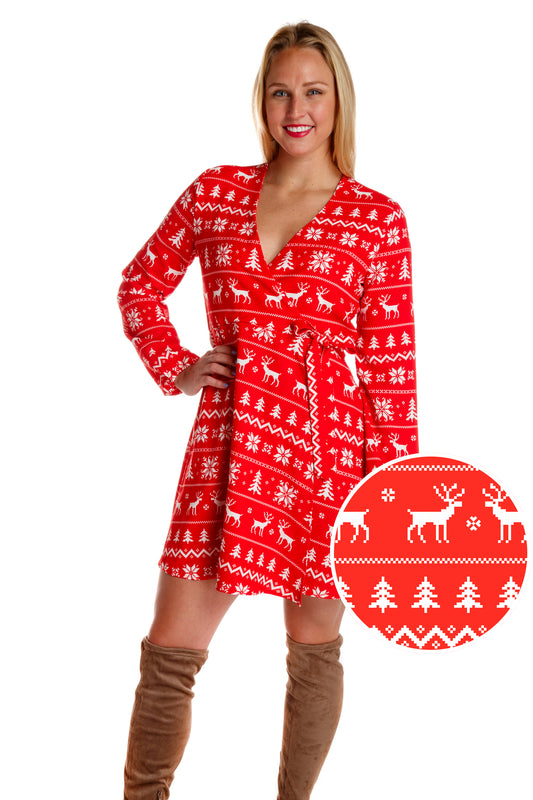 Christmas Wrap Dress on Sale, UP TO 60% OFF | www.aramanatural.es