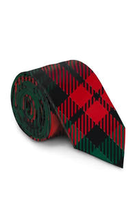 Lincoln log love daddy christmas plaid tie