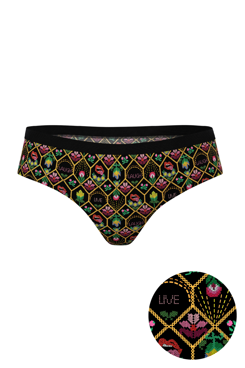 Western Floral Pattern Cheeky Panties | The Live Laugh Lube