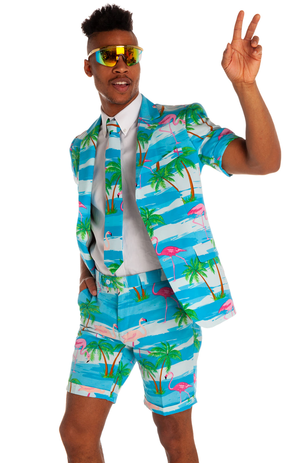Hawaiian Flamingo Summer Suit | The Grand Cayman Party Suit
