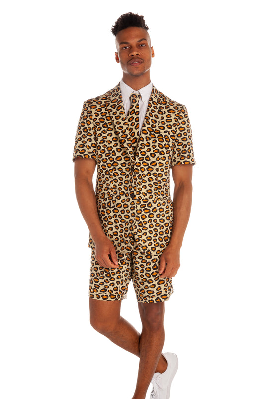 mens leopard print board shorts