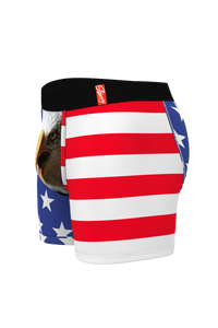 The mascot shinesty American flag ball hammock boxer briefs