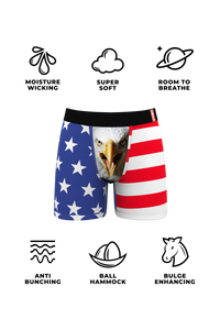 Men's eagle flag ball pouch boxers 