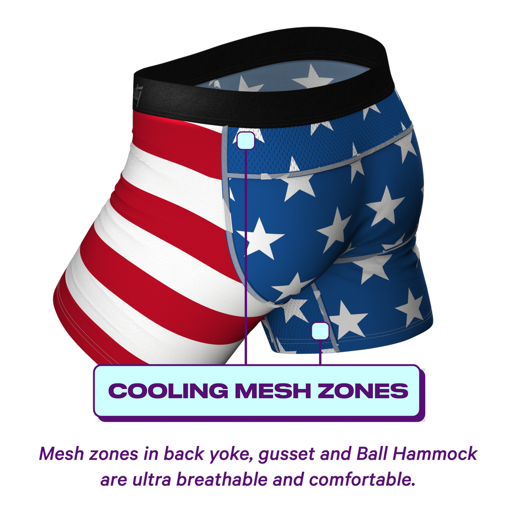 american flag cooling underwear with fly