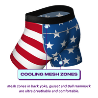 american flag cooling underwear with fly