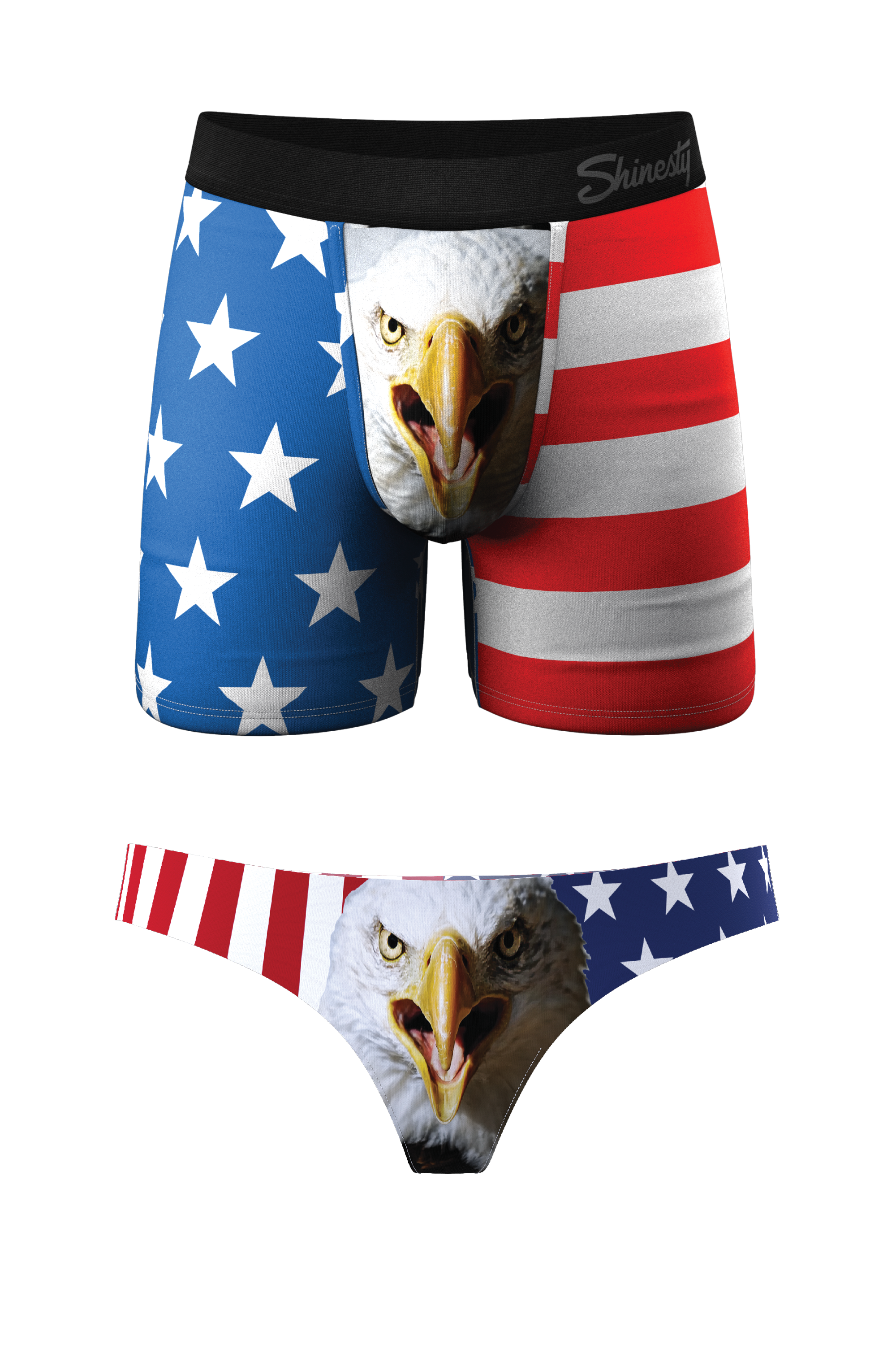  USA-SALES Couples Matching Underwear, Set of 2 Pieces