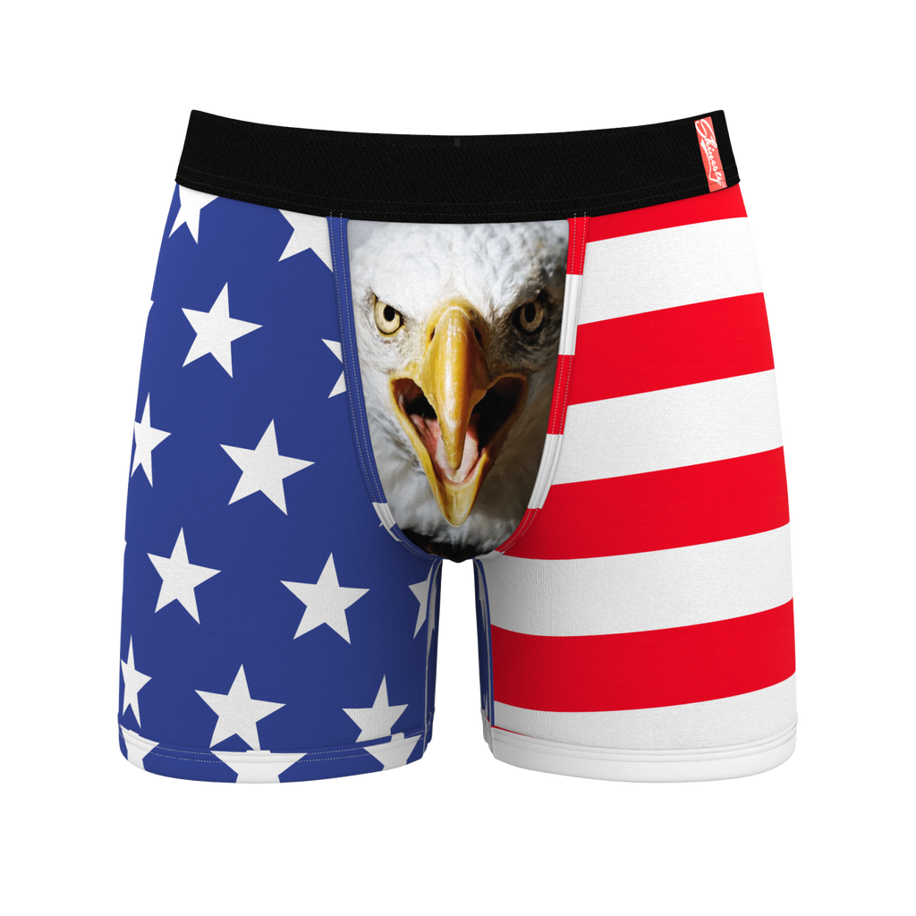 Men's eagle flag ball hammock boxer briefs 