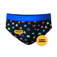 colorful master blaster pouch underwear with a fly