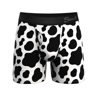 The Milk Me | Cow Print Ball Hammock® Pouch Underwear With Fly