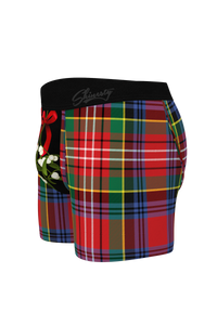 Mistletoe plaid Christmas boxers