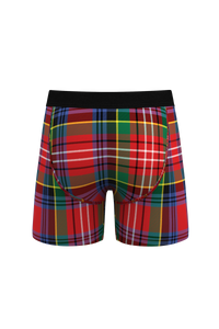 Plaid Christmas boxers